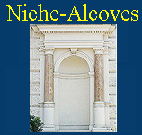 decorative niches, apse, and alcoves